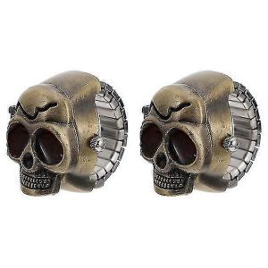 Lot De 2 Montres &Agrave; Clapet Vintage Avec Anneau Et T&ecirc;te De Mort - Neuf