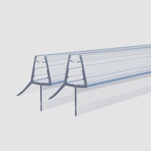 Lot de 2 joints de douche transparents de 100 cm-Joint de rechange transparent pour porte en verre de 4 à 6 mm-Paroi de douche-Baignoire-Cabine de douche-Déflecteur d'eau-Joints - Neuf