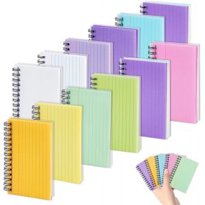 Kaxdl-12 Pièces Petit Cahier Spirale,Petit Carnet De Notes De Poche,Cahier De Note Spirale,Bloc Note Ligné,Mini Carnet Couleur,Petit Cahier Notebook Pour Bureau,École,Memo,Cadeau - Neuf