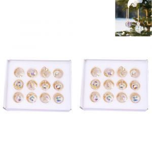 24 d&eacute;corations attrape-soleil en verre cristal pour sapin de No&euml;l - Neuf