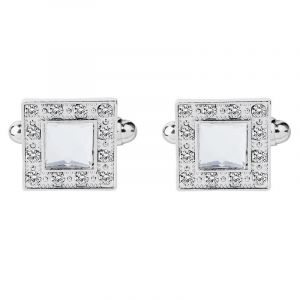 4 Paires De Boutons De Manchette Pour Les Hommes, Carré Bleu Cristal Boutons De Manchette, Chemise Classique Costume De Boutons De Manchette Pour Un Anniversaire De Mariage Cadeaux D'affaires - Neuf
