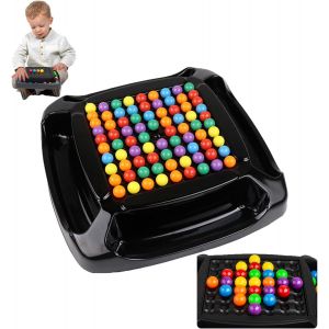 Eryi-80 Pièces Echiquier Intellectuel, Tableau D'intelligence Double Duel, Tableau D'intelligence Pour Enfants, Jeu D'élimination De Boules Arc En Ciel, Jeu Table, De Fête Familiale, Stratégie - Neuf