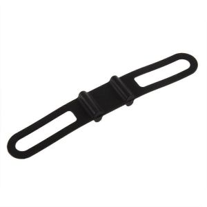V&eacute;lo V&eacute;lo Silicone Sangle &Eacute;lastique Bandage Lampe De Poche Support De Montage Noir - Neuf
