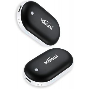 JGD-Karecel Chauffe Main Rechargeable Lot de 2, 10400mAh Chaufferette &Eacute;lectrique Reutilisable Double Face, Chauffe-Mains Power Bank USB pour l'ext&eacute;rieur en Hiver, Id&eacute;al Ski, Chasse, Raynauds, Cadeau - Neuf