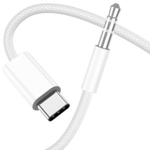 Câble Aux Jack USB C Auto, Câble USB C Vers Jack 3,5 mm Pour iPhone 15 Pro Max/15 Plus, Samsung Galaxy S23/S22/S21 Ultra, Écouteurs, Audio Maison/Voiture - Neuf