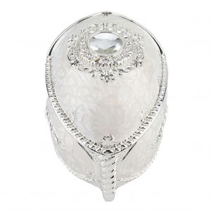 Hjlian Boite De Rangement Multifonction En Alliage De Zinc, Faite A La Main, Pour Bijoux, Cosmetiques, Decoration Artisanale, Blanc - Neuf