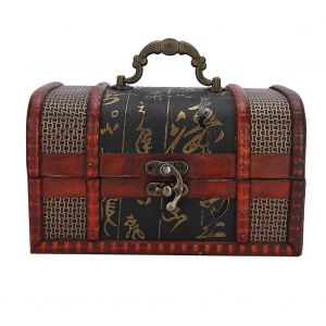 Boite De Rangement De Bijoux Vintage En Bois, Decoration Anti-Poussiere, Boite De Presentation, Etui Organisateur (Style Chinois S) - Neuf