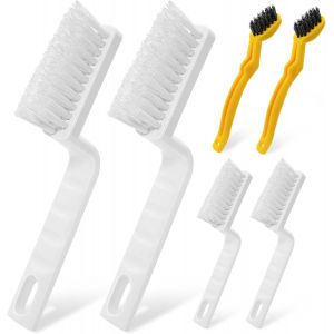ChenQuanSarl-Lot De 6 s De Nettoyage Pour Joints De Salle De Bain Et De Carrelage - En Forme De V - Avec Poils Raides - Petite De Nettoyage Pour Coins Et Rainures - Grattoir À Joints - Pour Carrelage - Neuf