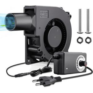 Ventilateur radial 12 V,AC 220 V,turbines EC 240 V Turbo avec contrôleur pour appareils ménagers,ventilateur turbine (120 x 32 mm (avec tuyau). - Neuf
