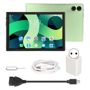 Tablette PC 10,1 pouces, verte, compatible 4G, compatible android 12.0, 6 Go, 128 Go, processeur 8 coeurs, double camera, prise UE 100-240 V - Neuf