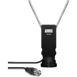 DTA220 Antenne Portable Freeview et DVB-T2 HD Petite Antenne T&eacute;lescopique Int&eacute;rieur pour Freeview TV Tuner USB DVB-T DVB-T2 / Dab Base Pasteable pour Voiture, Camion, Maison, Camping Noir - Neuf