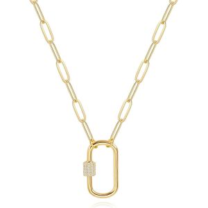 Kal-18k Or Mode Long Collier Pendentif Collier Pour Les Femmes Filles Fait &Agrave; La Main Bijoux Minimaliste Mode En Forme De Y Pull Collier Cadeau Pour Elle - Neuf