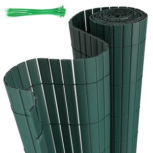 Canisse En Pvc Pour Le Jardin, Balcon Cl&ocirc;ture Brise-Vent, Balcon Ou Terrasse Double Face, Occultant Cloture, Vert 90 X 600cm - Neuf