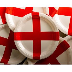 Kal-Lot De 10 Assiettes En Carton De L'angleterre St George Pour Événements Sportifs D'angleterre Pub Football - Neuf