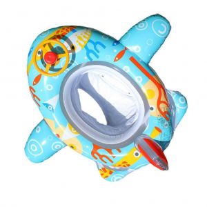 Bouee De Natation Gonflable En Pvc En Forme D'avion Pour Bebe, Avec Siege De Securite Et Volant, Pour L'entrainement A La Natation En Piscine - Neuf