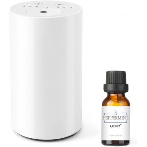 Jgd-Diffuseur D'ar&ocirc;mes Sans Fil &Agrave; Menthe Poivr&eacute;e, Huiles Essentielles, Parfum Int&eacute;rieur De Voiture Avec Batterie, 3 Brumes Froides, 3 Minuteries 1/2/3h - Neuf
