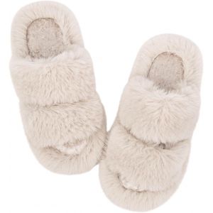 Kalanka-Pantoufles Pour Femmes, Pantoufles Mémoire Pour Femmes, Chaussures D'intérieur Et D'extérieur Pour Filles Bout Ouvert Accueil Chaussures Couleur Noir - Neuf