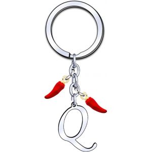 Kal-Porte-Clés Initial A-Z, Pendentif Décoratif Piment, Cadeau Pour Femme Homme, Anniversaire Noël - Neuf