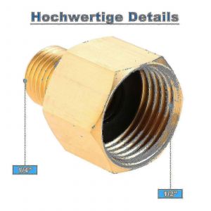 Adaptateur de gaz GPL en laiton 1/2""R à 1/4""LKS pour réchaud de camping,gril à gaz,tuyau de cuisinière - Neuf