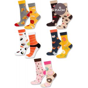 Kalanka-Chaussettes Femme Rigolotes Chaussette Haute Fille Coton Chausette Lot 3-5 Paires 35-40 - Neuf