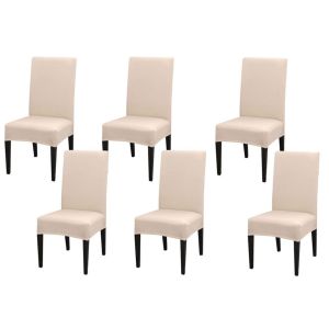 6 Pcs Stretch Housses de Chaise Universel Amovible Machine Moderne Durable des Housses de meubles pour Salle a Manger de l'Hotel Restaurant Partie du Banquet de la Decoration de Cuisine - Neuf