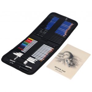 HJLIAN Ensemble de 42 crayons de dessin pour enfants, sans danger et sans odeur, pour dessiner et esquisser, ideal comme cadeau - Neuf