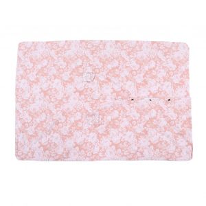 Pare-Soleil Pour Poussette Multifonction Entierement En Coton, Garde Au Chaud, Coupe-Vent, Protection Uv, Motif Fleurs Roses - Neuf