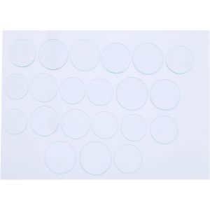 Kal-21 Pi&egrave;ces De Lentilles En Cristal De Montre De 35 &Agrave; 45 Mm, Ensemble Rond Et Plat, Bord Lisse, &Eacute;paisseur De 1,2 Mm, D&ocirc;me Unique, Pi&egrave;ces De Rechange Min&eacute;rales Transparentes - Neuf