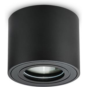 Kyotech Spot Led En Saillie Ip44 Pour Salle De Bain &Oslash;80x80x50mm Plafonnier Luminaire Pour Module Led Carr&eacute; Apparent Downlight Lampe Noir, Ampoule Non Incluse, Lot De 1 - Neuf