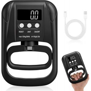 Checarzhn--No1-Entraîneur De Force Numérique De 120 Kg, Dynamomètre Électronique, Renforcement De La Poignée, Testeur De Force De Préhension, Pince À Main Rechargeable, Résistance Réglable, Pour - Neuf