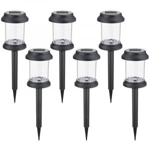 Lot De 6 Lampes Solaires De Jardin, Lampes Solaires D'extérieur, Lampes Solaires Led D'extérieur Étanches, Lampes Solaires De Jardin - Lumière Chaude - Neuf
