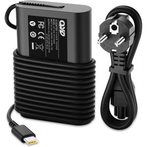 Pd Usb Type C Chargeur Usb C 65W Compatible Avec Dell Latitude 7390 7370 7275 7280 7290 7480 7490 5520 5480 5490 5280 5175, Xps 13 9350 9360 9365 9370 Usb-C Alimentation Adaptateur - Neuf
