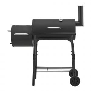 Barbecue &agrave; charbon fumoir 115 x 110 x 64 cm acier noir Helloshop26 03_0008980 - Neuf