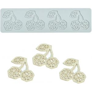 Moules En Silicone Pour La Cuisson De Cerises En Forme Creux 3d,Tapis Dentelle Moules En Argile Polym&egrave;re Antiadh&eacute;sifs Pour La P&acirc;tisserie,Le Savon,Cuisine Mol&eacute;culaire - Neuf