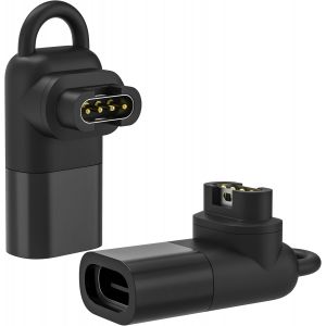 VornixorSarlshop-Lot de 2 Adaptateurs USB-C Compatible avec Garmin Fenix 8 E 7 7S 7X 6 6S 6X 5 Forerunner 935 945 955 965 45 45S 245 255 265 Approach S10 S40 S60 X10 Quatix Vivomove Vivosport Instinc - Neuf