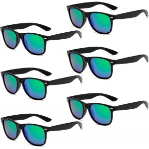 Lot De 6 Lunettes De Soleil Néon Pour Homme - Vintage - Lunettes De Soleil Colorées Cool Rétro Drôles - Fête Pour Hommes Et Femmes - Neuf