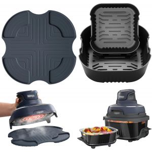 NouvelHorizonstore-Moule Silicone Air Fryer pour Ninja CRISPi FN101EU, Plat Airfryer pour Ninja CRISPi, Accessoires friteuse &agrave; air avce Silicone Moule & - Tapis - Neuf
