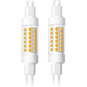 Kalanka-Ampoule R7s Led 78mm 8w Blanc Chaud 3000k, Led R7s Lampe Equivalent 70w Ampoule Halog&iquest;&iquest;Ne J78, 830lm, Ac220-240v, Angle De Faisceau 360&iexcl;&Atilde;, Non-Dimmable, Lot De 2 - Neuf