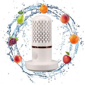 Checarzhn--No1-Machine À Nettoyer Les Fruits Et Légumes, Purificateur Alimentaire En Forme De Capsule, Non Toxique Et Inoffensif, Dispositif De Nettoyage Sans Fil Usb Pour Le Nettoyage Des Fruits, Lé - Neuf