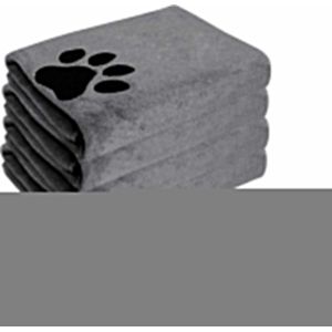 Kal-Lot De 4 Serviettes De Toilette Pour Chiens En Microfibre,Super Absorbantes Et Douces,Pour Bain,Toilette Et Sorties,Taille Généreuse 50x100 Cm,Parfaites Pour Chiens Et Chats De Toutes Ailles - Neuf