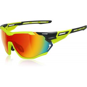 Ventura Lunettes De Soleil Haute Performance : Verres Pc Anti-Buée, Monture Ventilée Tr90, Protection Uv 100%, Idéal Pour Le Sport Et Le Cyclisme[Z2469] - Neuf