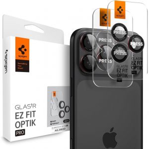 KALANKA-Glas.tR EZ Fit Optik Pro Protection Camera pour iPhone 17 Pro/Pro Max, iPhone 16 Pro/Pro Max, iPhone 15 Pro/Pro Max, iPhone 14 Pro/Pro Max,2 Pi&egrave;ces,L-Series Edition,Kit d'installation Inclus - Neuf
