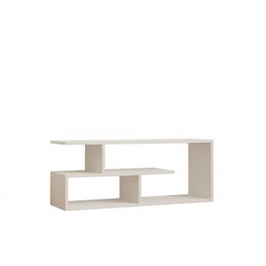 Meuble TV en bois "Cafu" - 100 x 29 x 40 cm - Blanc - Neuf