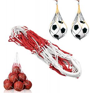 Acdsgd-Filet &Agrave; Ballon, 3 Pcs Sac Filet De Ballon, Sac De Balles Filet, Polyester Pliant Rangement Durable R&eacute;utilisable Pour Le Football, Basketball, Rugby Ball, Volley-Ball, Handball, Le Tennis. - Neuf