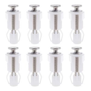 8 Pi&egrave;ces Abattant WC Fixations Charni&egrave;res, Fixation Abattant WC Vis, Vis D'expansion pour Couvercle de Toilette, Lunette Toilette Ensemble, Pi&egrave;ces de Rechange du Si&egrave;ge de Toilette - Neuf