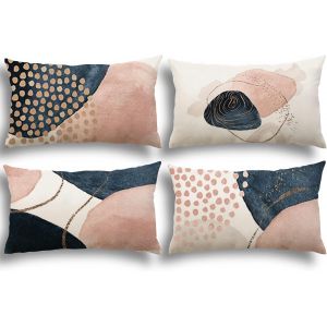 Eryi-Housse De Coussin 30x50 Lot De 4 Housse Coussin En Lin Coussin De Canapé Moderne Boho Coussin Canape Motif Abstrait Coussin Canape Chambre Canapé Extérieur Housse Oreiller 30 X 50 A091 - Neuf