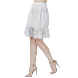 100 % Coton Femmes Jupes Courtes Slips Jupon Avec Bordure En Dentelle Pour Robes Jupes - Neuf