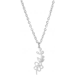 Kal-Collier De Fleur Du Mois De Naissance En Acier Inoxydable - Pendentif Pour 12 Mois De Naissance - Bijoux De Meilleur Ami Pour Femme Et Fille - Neuf