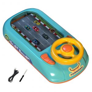Jeu De Simulation De Conduite De Voiture De Course Pour Tout-Petits, Volant, Jouet Éducatif Interactif Pour Garçons De 4 À 6 Ans, Vert-Vert - Neuf