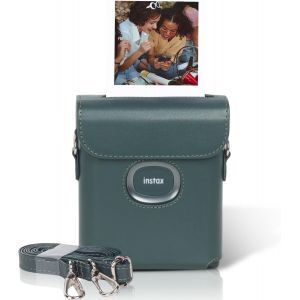 Fuji Square Link Case-&Eacute;tui de protection SQ Link pour imprimante de smartphone Instax Square Link avec bandouli&egrave;re-Vert - Neuf